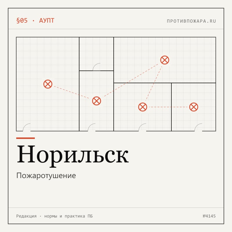 Пожаротушение в Норильске